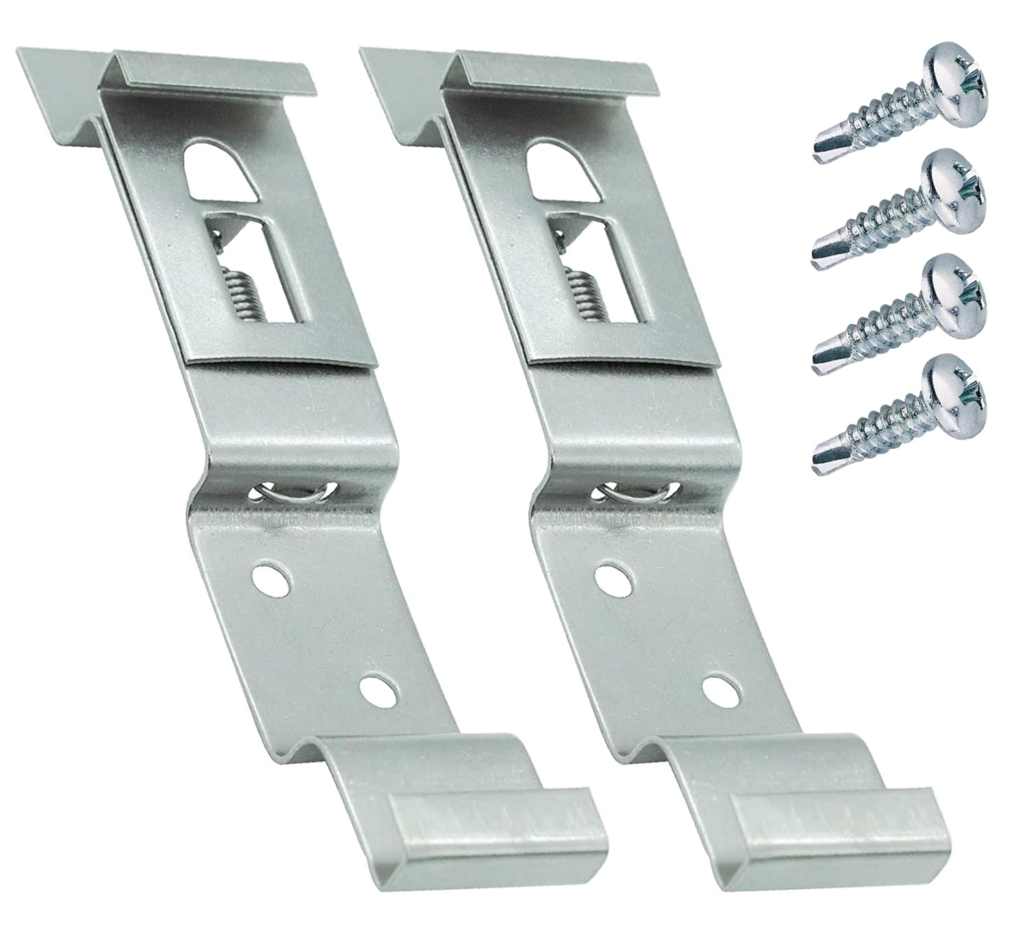 Autodomy 2 Stück Anhänger Kennzeichen Clips 125x25 mm | Universeller Kennzeichenhalter Edelstahl + 4 Schrauben | Wechselkennzeichen Halterung für Auto, Anhänger, LKW | Nur für Deutschland von AUTODOMY