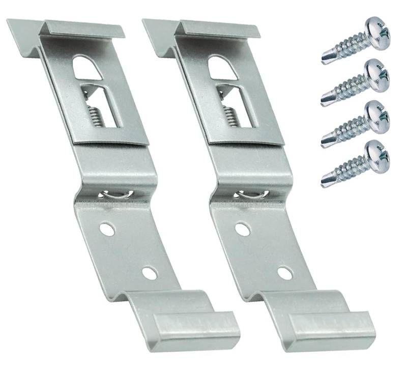 Autodomy 2 Stück Anhänger Kennzeichen Clips 125x25 mm | Universeller Kennzeichenhalter Edelstahl + 4 Schrauben | Wechselkennzeichen Halterung für Auto, Anhänger, LKW | Nur für Deutschland von AUTODOMY