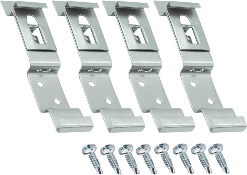 Autodomy 4 Stück Anhänger Kennzeichen Clips 125x25 mm | Universeller Kennzeichenhalter Edelstahl + 8 Schrauben | Wechselkennzeichen Halterung für Auto, Anhänger, LKW | Nur für Deutschland von AUTODOMY