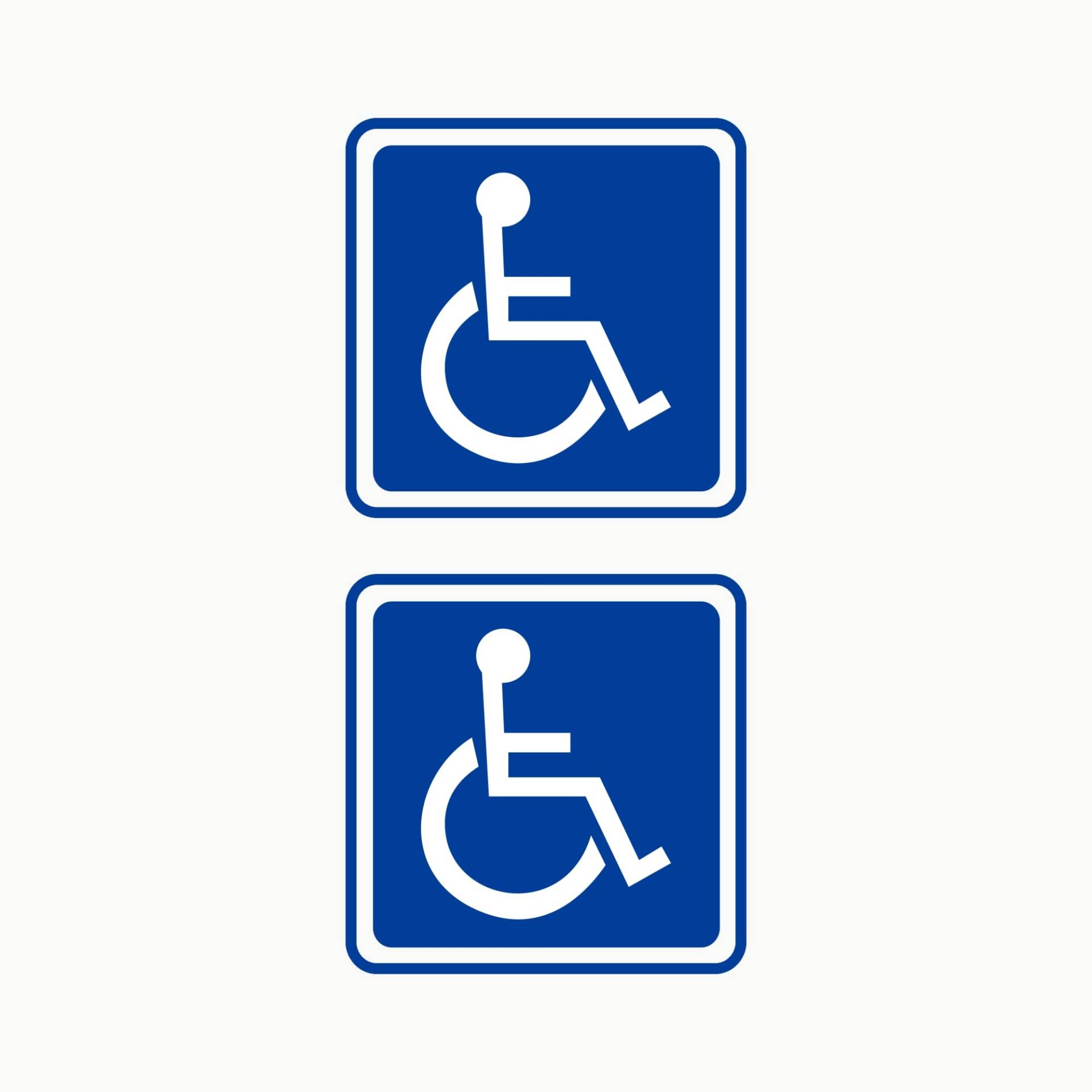 AUTODOMY Behindert Rollstuhlfahrer Aufkleber Paket 2 Stück für den Internen Gebrauch Auto Van LKW von AUTODOMY