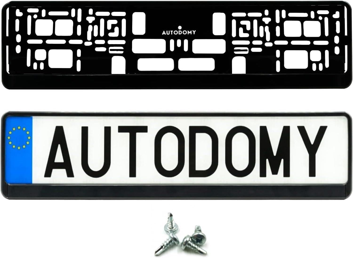 Autodomy Nummernschildhalterung Auto 520x110mm | Kennzeichenhalter Schwarz 2 Stück | Beinhaltet 4 Schrauben | Auto Kennzeichenhalter | Auto Nummernschild Halterung mit Allen Fahrzeugtypen Kompatibel Autodomy Nummernschildhalterung Auto 520x110mm | Kennzeichenhalter Schwarz 2 Stück | Beinhaltet 4 Schrauben | Auto Kennzeichenhalter | Auto Nummernschild Halterung mit Allen Fahrzeugtypen Kompatibel von AUTODOMY
