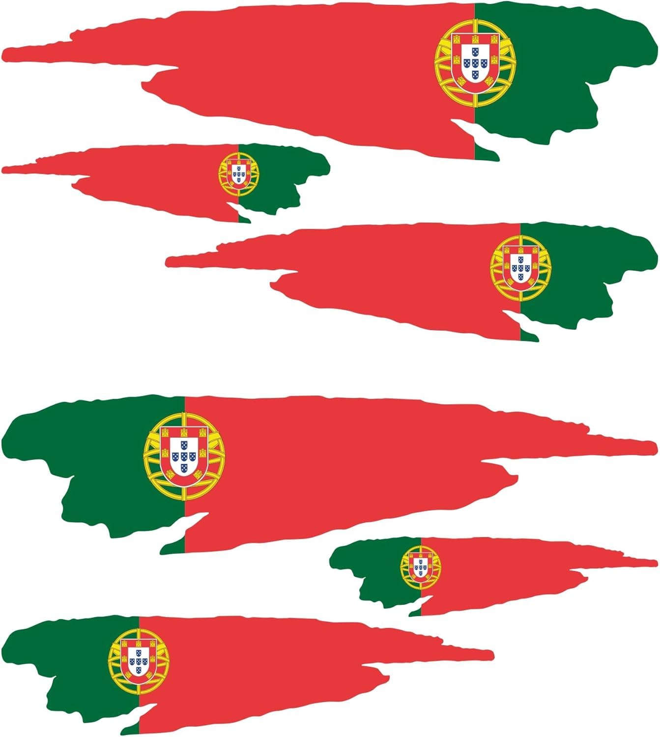 Autodomy Set 6 Aufkleber Stickers Portugiesisch Portugal Flagge Sport Racing Tuning | Portugal Sticker für Auto Motorrad Scooter Quad ATV Helm Fahrrad Autodomy Set 6 Aufkleber Stickers Portugiesisch Portugal Flagge Sport Racing Tuning | Portugal Sticker für Auto Motorrad Scooter Quad ATV Helm Fahrrad von AUTODOMY