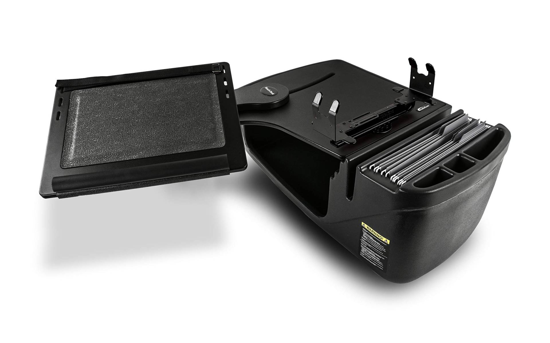 AUTOEXEC AUE10074 Reach Auto-Schreibtisch für Vordersitz, mit Druckerständer, Schwarz von AUTOEXEC