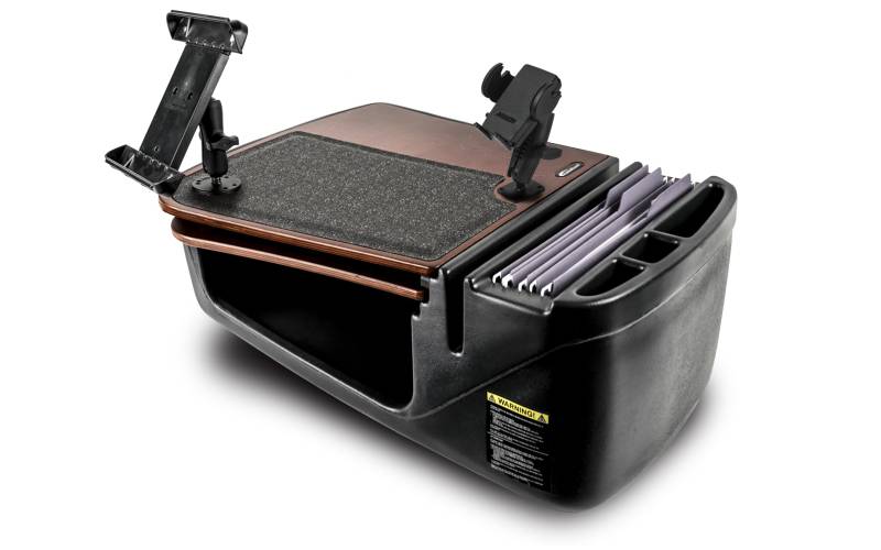 AutoExec AE-GMCD-PM-TAB-21M GripMaster Auto-Schreibtisch für Ihren Fahrzeug-Arbeitsplatz und mobiles Büro, Mahagoni mit Handyhalterung und Tablet-Halterung von AUTOEXEC