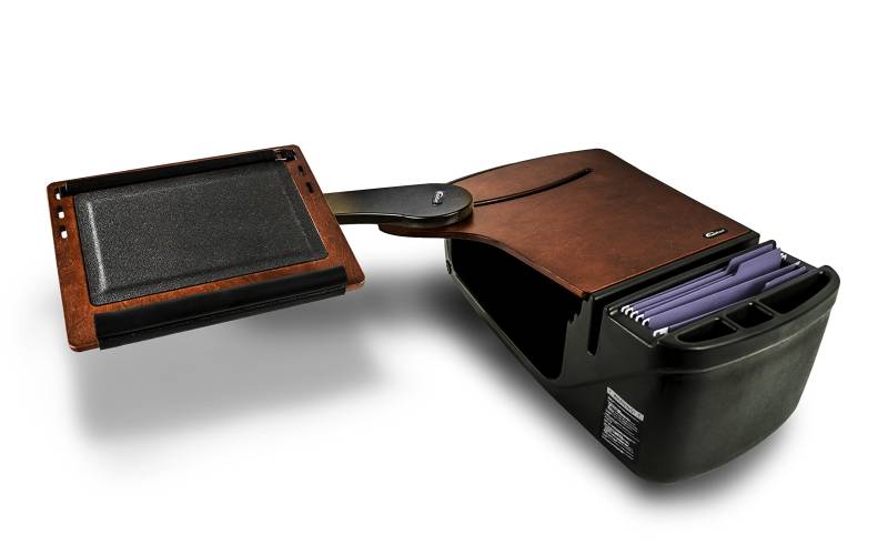AutoExec AE-RDBS-21M Reach Auto-Schreibtisch für Ihren Fahrzeug-Arbeitsplatz und mobiles Büro, Rücksitz, Mahagoni von AUTOEXEC