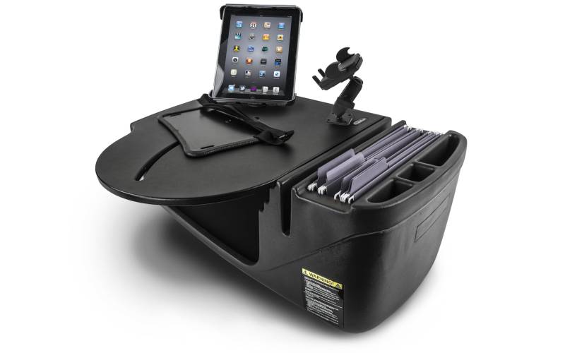 AutoExec AE-RMCD-PM-TAB-BT Roadmaster Auto-Schreibtisch für Ihren Fahrzeug-Arbeitsplatz und mobiles Büro, schwarz, mit Handyhalterung und Tablet-Halterung von AUTOEXEC