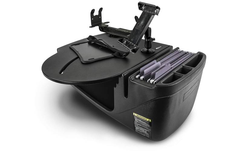 AutoExec AE-RMCD-PS-TAB-BT Roadmaster Auto-Schreibtisch für Ihren Fahrzeug-Arbeitsplatz und mobiles Büro, schwarz mit Druckerständer und Tablethalterung von AUTOEXEC