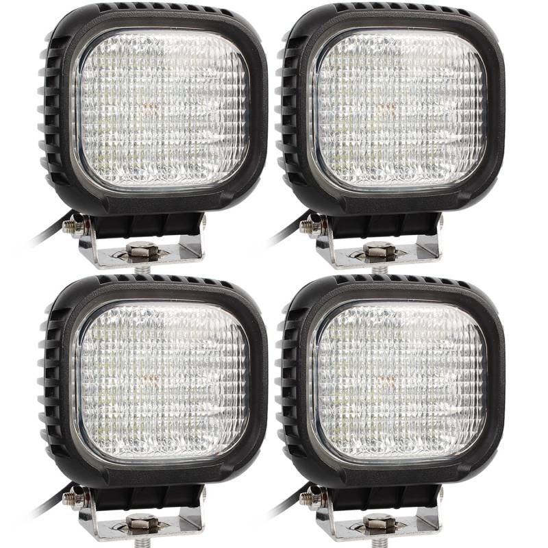 4 Stück 48W LED Arbeitsscheinwerfer 4560lm 6500K 12V 24V Flutlicht für Nahfeldausleuchtung NKW Agrarfahrzeuge Traktor Bagger offroad SUV ATV UTE UTV von AUTOJARE