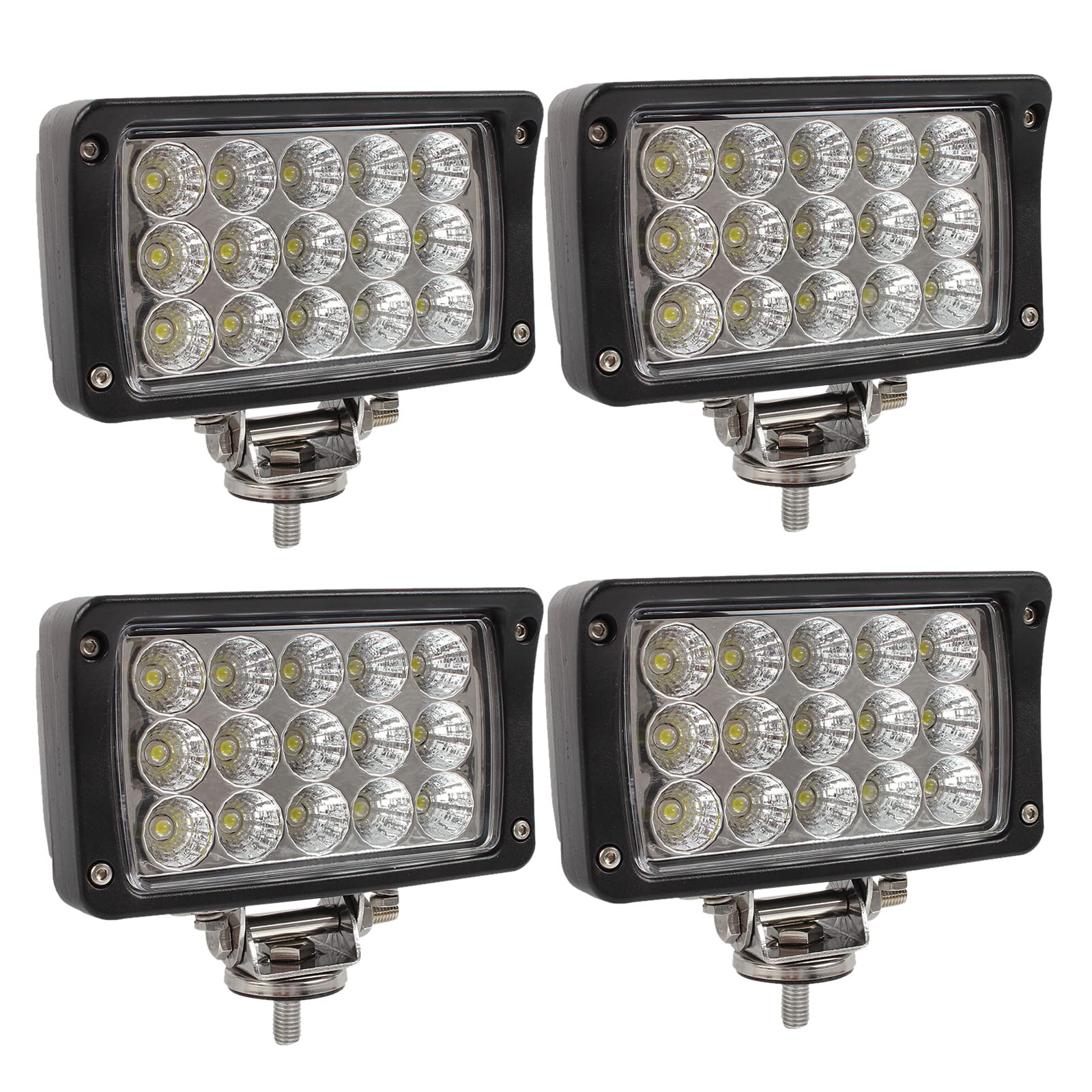 AUTOJARE 4 Stück LED Arbeitsscheinwerfer 45W Scheinwerfer IP67 Rückfahrscheinwerfer 4275LM Zusatzscheinwerfer 3000-6500K für SUV, ATV, UTV, LKW, Auto von AUTOJARE