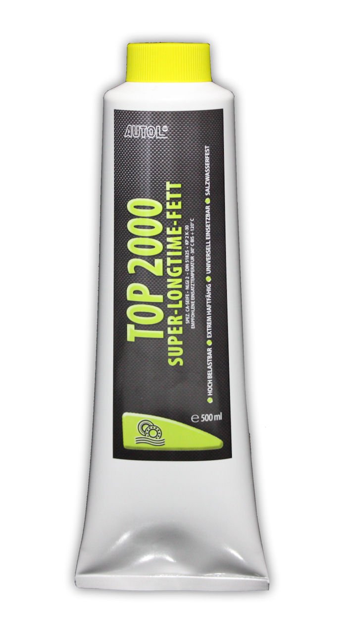 Autol Top 2000 Super Longtime Fett in der 500 ml Tube für Radlager, Lenkkopflager, Schwingenlager UVM. Mehrzweckfett von Autol