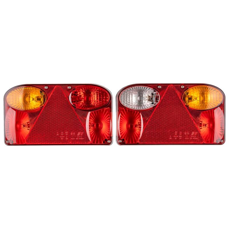 AUTOLIGHT 24 2 x Rückleuchten für Anhänger Set inkl. Glühbirnen 12 Volt mit E Prüfzeichen Rücklicht Anhängerbeleuchtung Heckleuchten (Version 1) von AUTOLIGHT 24