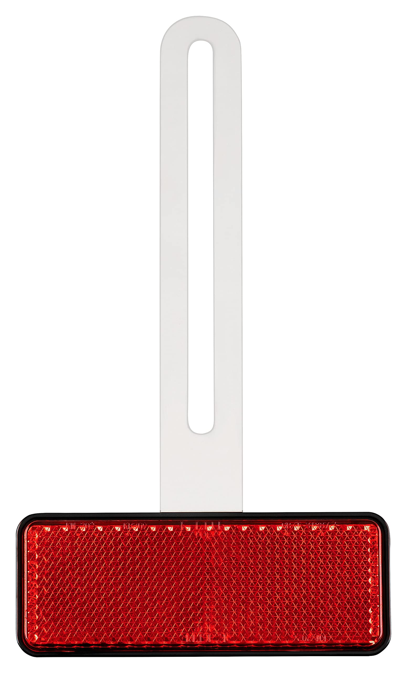 Motorrad Reflektor hinten rot mit T-Halter Edelstahl Rückstrahler Katzenauge Roller Quad E-geprüft (T-Halter 130mm (lang) + Reflektor eckig) von AUTOLIGHT 24