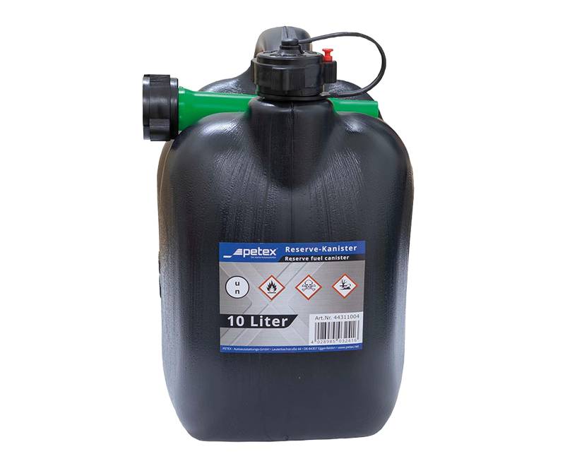 AUTONIK 126620 Kraftstoff-Kanister, Kunststoff, 10 L, schwarz von PETEX