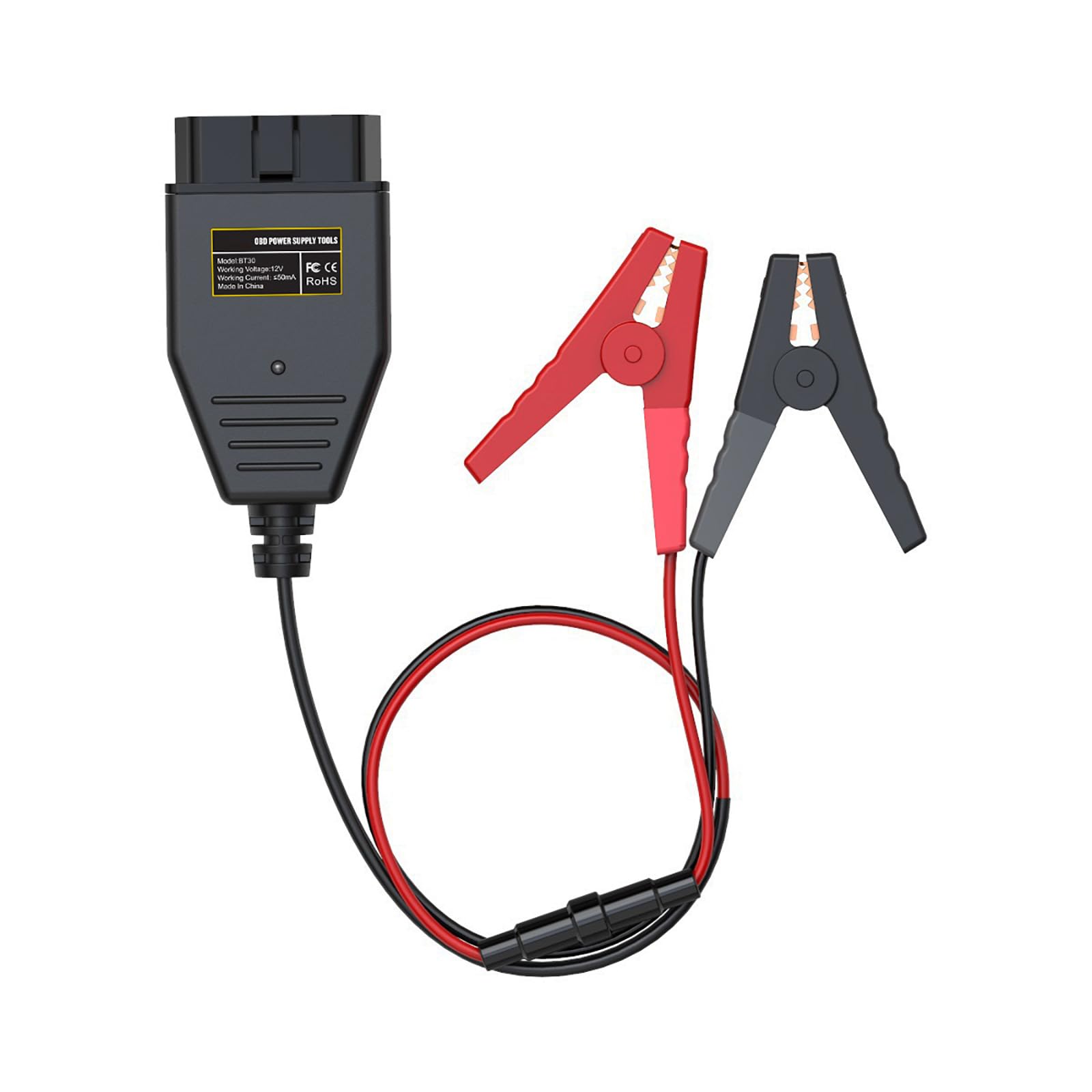 BT30 OBD Netzteil Werkzeug Auto ECU Notstromversorgung Clip Batterieklemme OBD2 Adapter von QPKING
