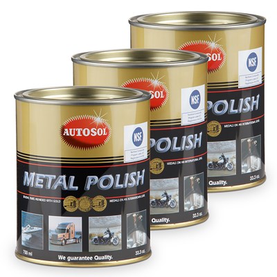 Autosol 3x 750 ml Edel Chromglanz Politur [Hersteller-Nr. 01001100] von AUTOSOL