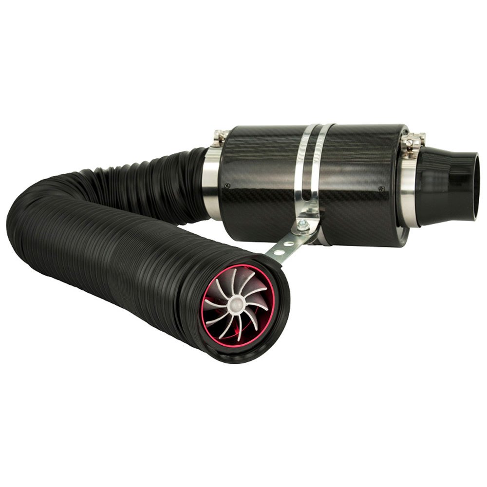 AUTO-STYLE Universelles Luftfiltersystem Karbon inkl. 1m Schlauch/Turbo/2 Adapter 76mm/63.5mm von AUTO-STYLE