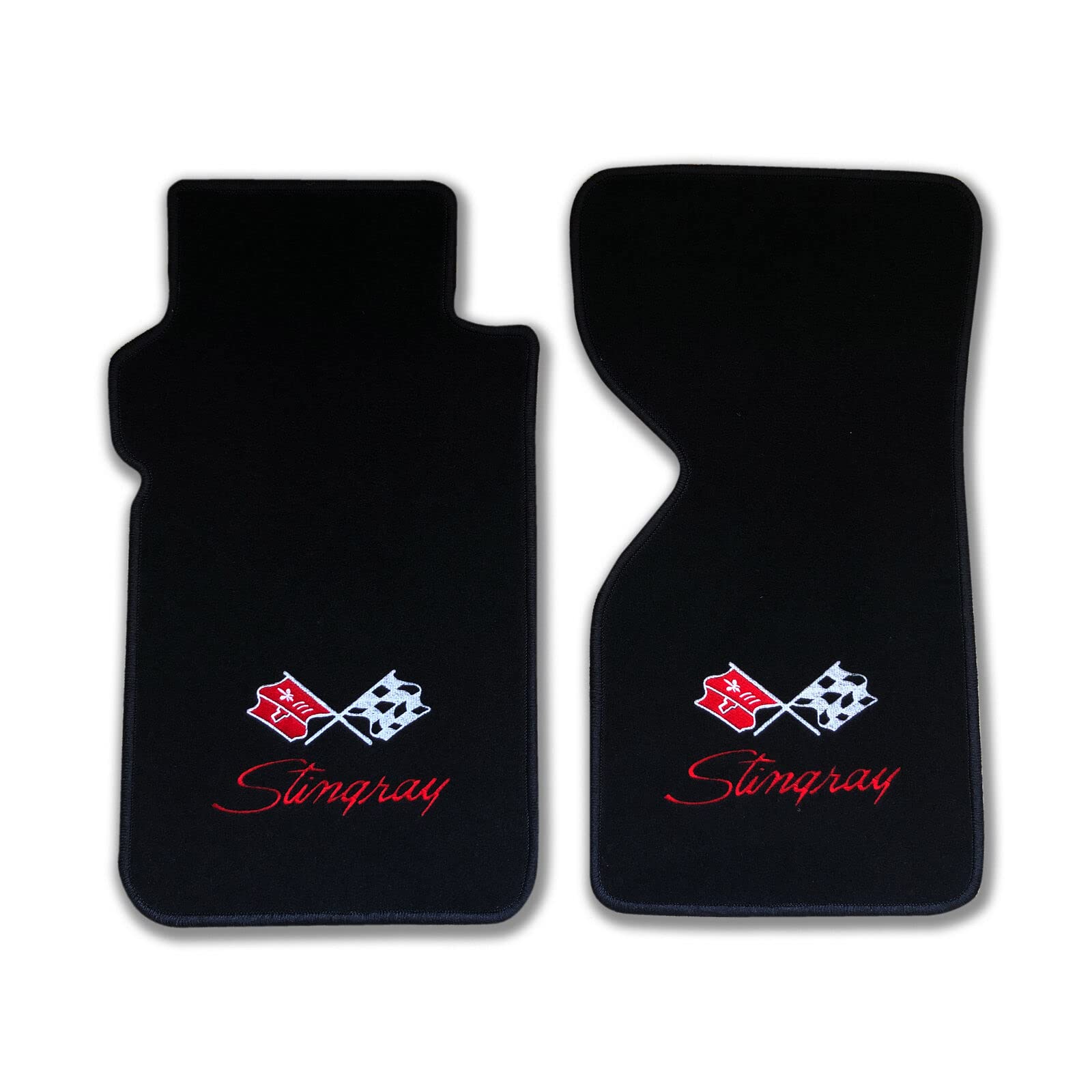 AUTOTEPPICH STYLERS Fußmatten Velours schwarz passend für Corvette C3 Automatik mit Logo Stingray ATSC3002 von AUTOTEPPICH Stylers Wir fertigen Ihre Fußmatten