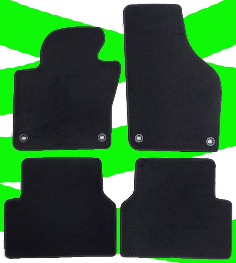 AUTOTEPPICH-STYLERS Q100+ Fußmatten Set passend für VW Touran 2003-2006 1T 1T1 Autoteppiche Matten Halter oval von AUTOTEPPICH Stylers Wir fertigen Ihre Fußmatten