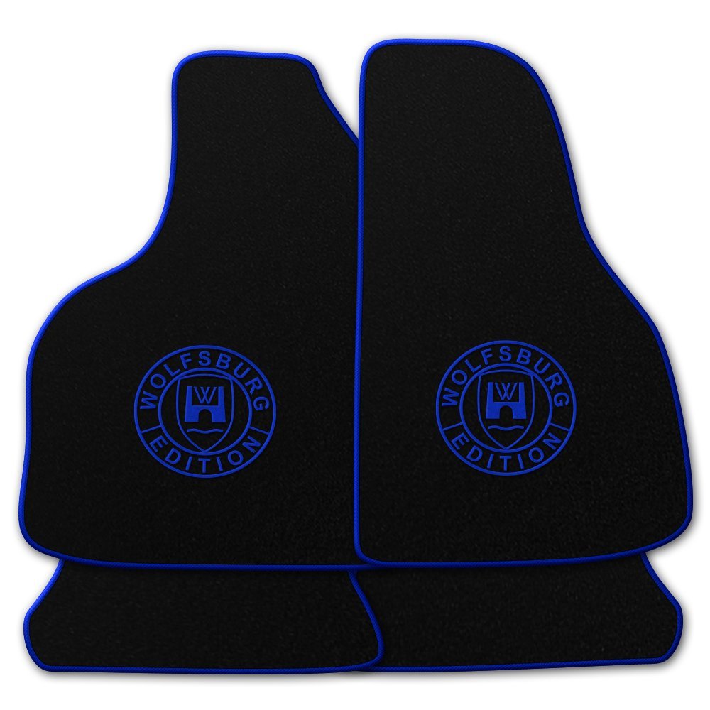 AUTOTEPPICH-Stylers NF100 Schwarze Fußmatten passend für VW Golf 4 Cabriolet 1998-2002 mit LOGO Wolfsburg Edition WOB und Rand in blau AUTOTEPPICH-Stylers NF100 Schwarze Fußmatten passend für VW Golf 4 Cabriolet 1998-2002 mit LOGO Wolfsburg Edition WOB und Rand in blau von AUTOTEPPICH Stylers Wir fertigen Ihre Fußmatten