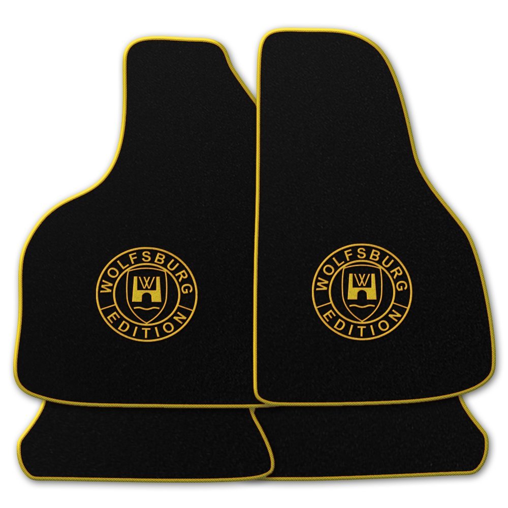 AUTOTEPPICH-Stylers NF100 Schwarze Fußmatten passend für VW Käfer mit Logo Wolfsburg Edition WOB und Rand in Gold AUTOTEPPICH-Stylers NF100 Schwarze Fußmatten passend für VW Käfer mit Logo Wolfsburg Edition WOB und Rand in Gold von AUTOTEPPICH Stylers Wir fertigen Ihre Fußmatten