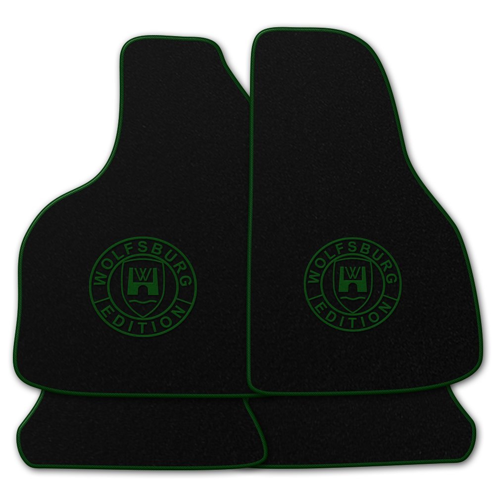 AUTOTEPPICH-Stylers NF100 Schwarze Fußmatten passend für VW Käfer mit Logo Wolfsburg Edition WOB und Rand in dunkelgrün AUTOTEPPICH-Stylers NF100 Schwarze Fußmatten passend für VW Käfer mit Logo Wolfsburg Edition WOB und Rand in dunkelgrün von AUTOTEPPICH Stylers Wir fertigen Ihre Fußmatten