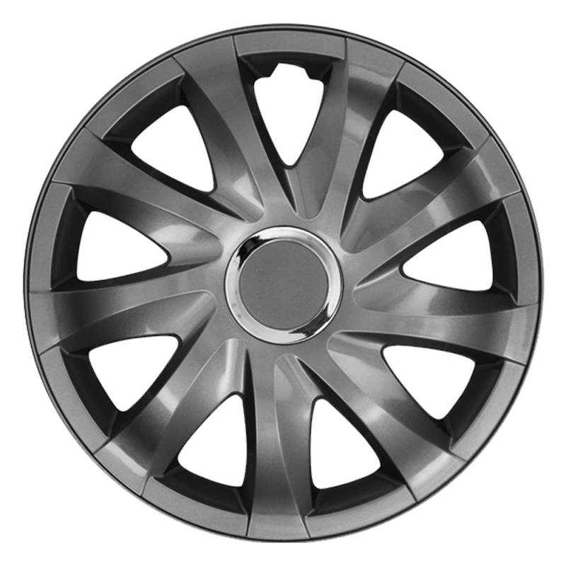 RADKAPPEN-KÖNIG 1STÜCK EINZELN 14 Zoll 14" RKK01 Graphit Radkappe Radzierblende von AUTOTEPPICH Stylers Wir fertigen Ihre Fußmatten