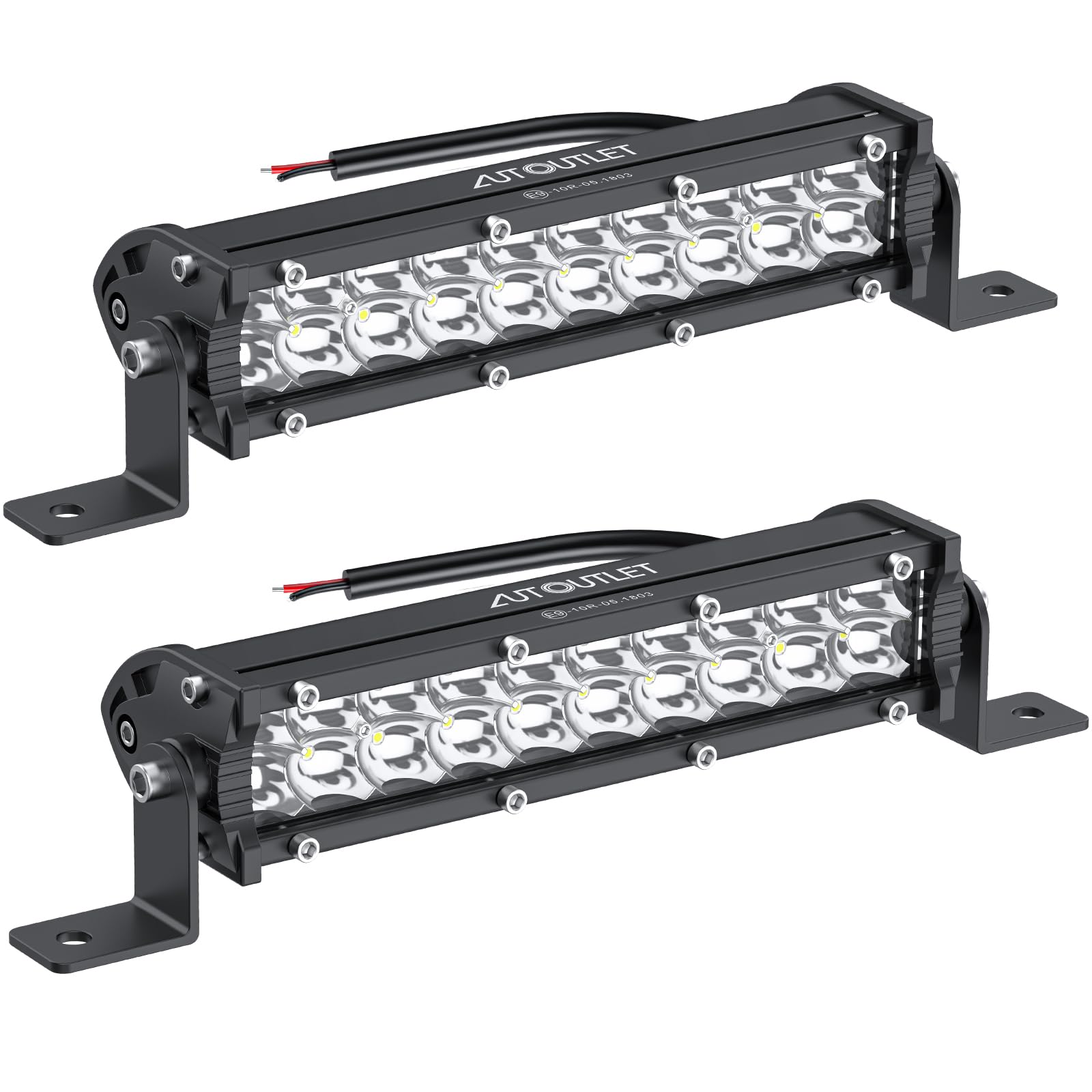AUTOUTLET 24 LED Zusatzscheinwerfer 72W 4800LM Auto Scheinwerfer Offroad Spotlight DC 10-30V 6500K IP67 Wasserdicht Arbeitslicht für SUV Truck Traktor LKW Bagger usw(2 Stück) von AUTOUTLET