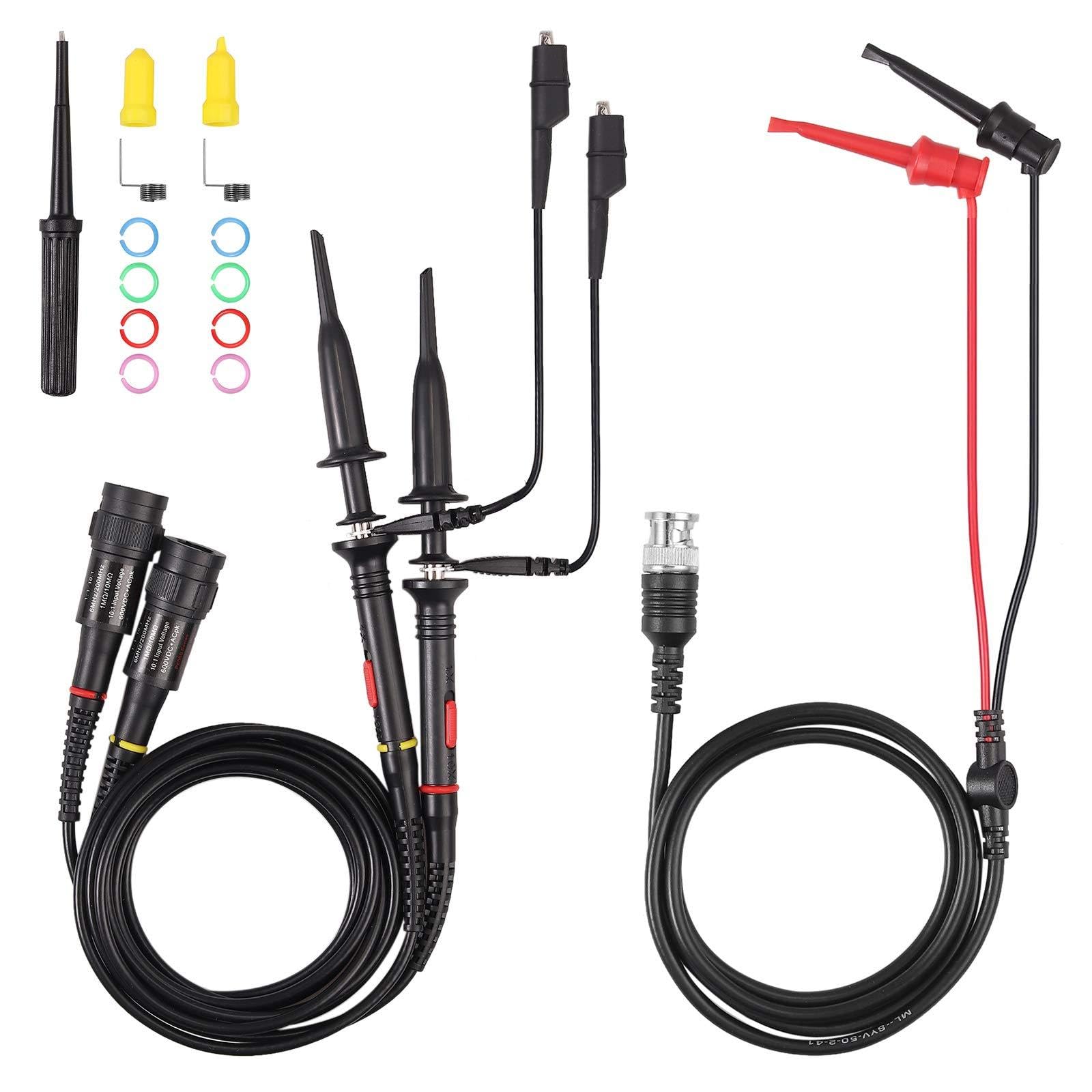 AUTOUTLET 2PCS P2200 200Mhz Oszilloskop Probe Kit, mit BNC zu Minigrabber Messleitung Kit, Dämpfungsverhältnis 1X/10X Hochpräziser Scope Oscilloscope Clip Probes AUTOUTLET 2PCS P2200 200Mhz Oszilloskop Probe Kit, mit BNC zu Minigrabber Messleitung Kit, Dämpfungsverhältnis 1X/10X Hochpräziser Scope Oscilloscope Clip Probes von AUTOUTLET