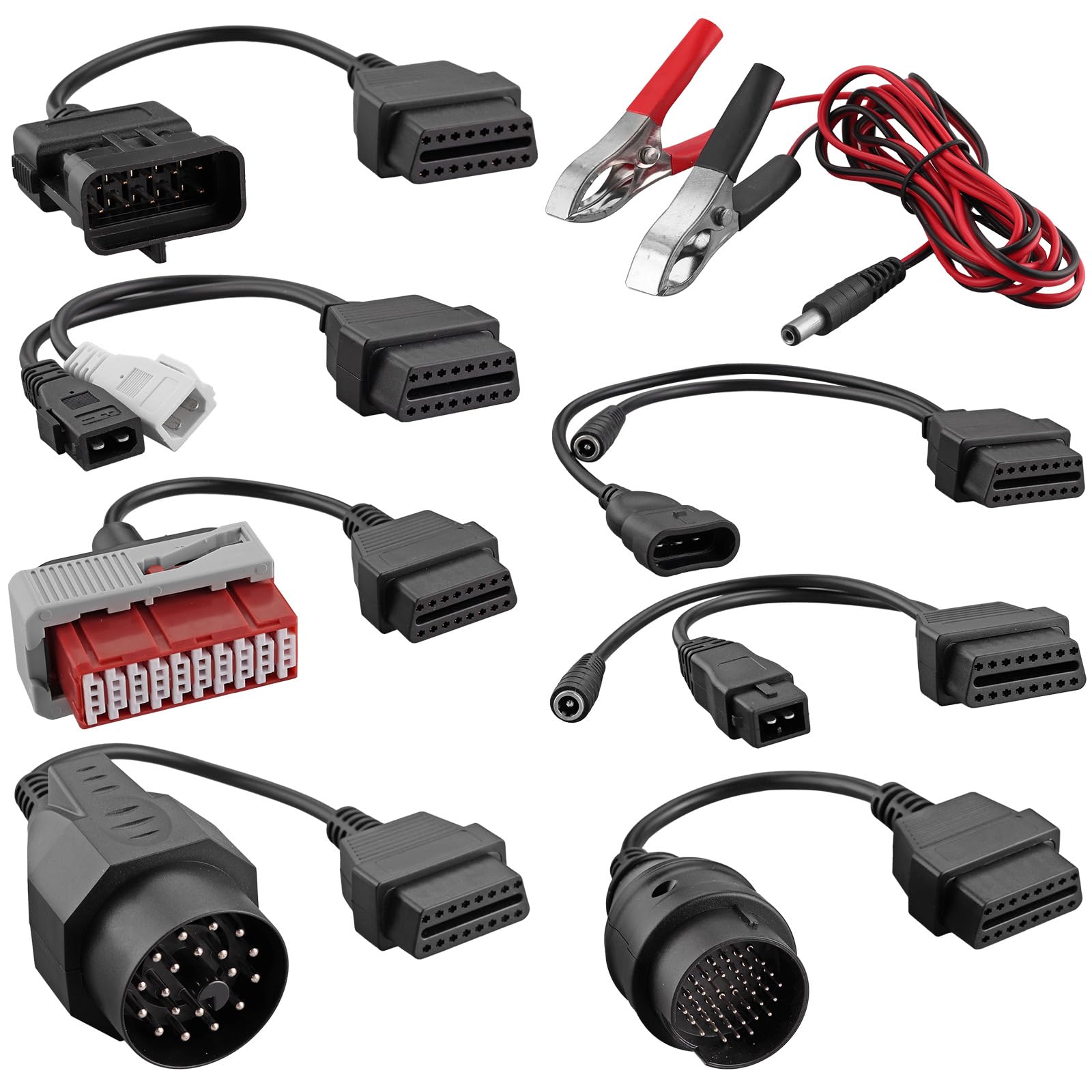 AUTOUTLET 8er Adapter Set, Universal Auto OBD2 OBD1 Diagnosegerät Diagnose Adapter Kabelsatz, Diagnoseadapterkabel für AutoCom Delphi CDP+ DS150Er von AUTOUTLET