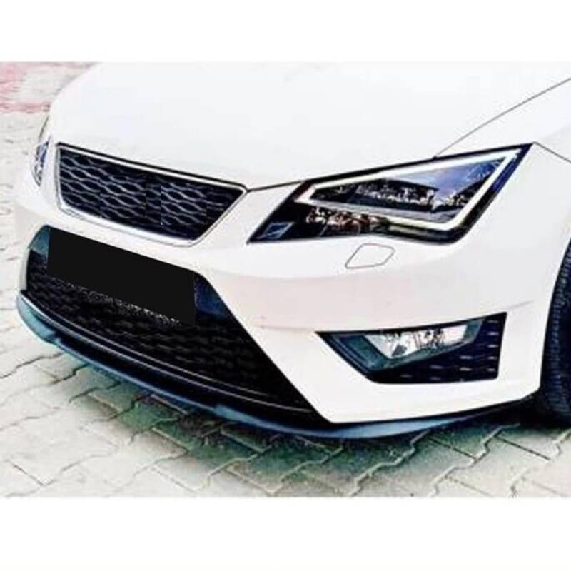 Für Seat Leon Mk3 Cupra Frontstoßstange Spoiler Lip Body Kit Schwarz (3 Stück) von AUTOVISION
