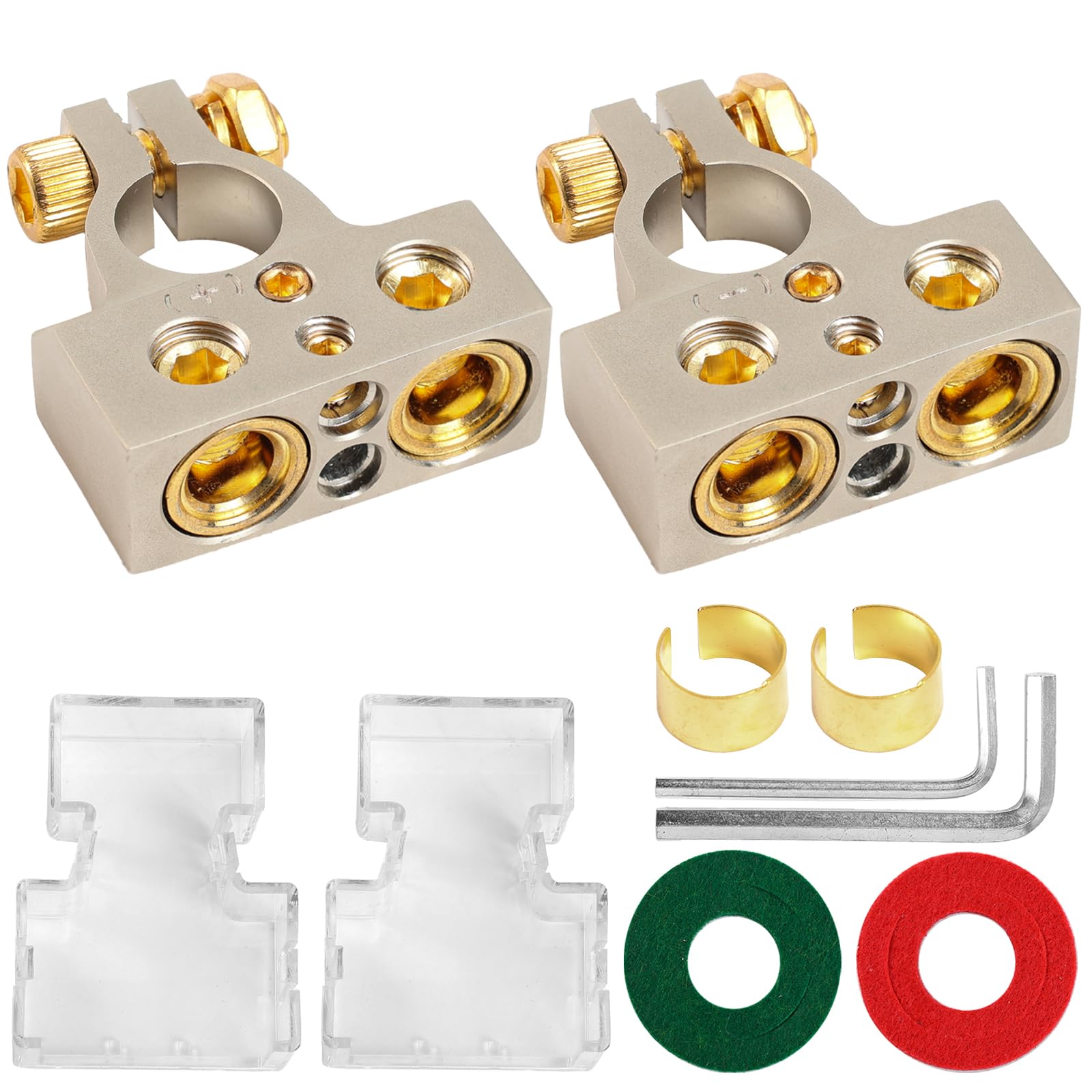 2 Stück Batterieklemmen Batterie Polklemme 0/4/8/10 AWG Messing Positiv und Negativ Batterie Terminal Anschlussstecker mit Abdeckung Unterlegscheiben und Staubdichtsdeckung 2 Stück Batterieklemmen Batterie Polklemme 0/4/8/10 AWG Messing Positiv und Negativ Batterie Terminal Anschlussstecker mit Abdeckung Unterlegscheiben und Staubdichtsdeckung von AUTOXBERT