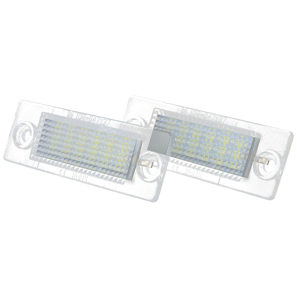 AUTOXBERT 2 x LED Kennzeichenbeleuchtung Für VW Golf Plus Caddy 3 4 Passat Touran Jetta, 6000K 18SMD Error Free Canbus Bright Weiß Lampen Leuchtmittel von AUTOXBERT