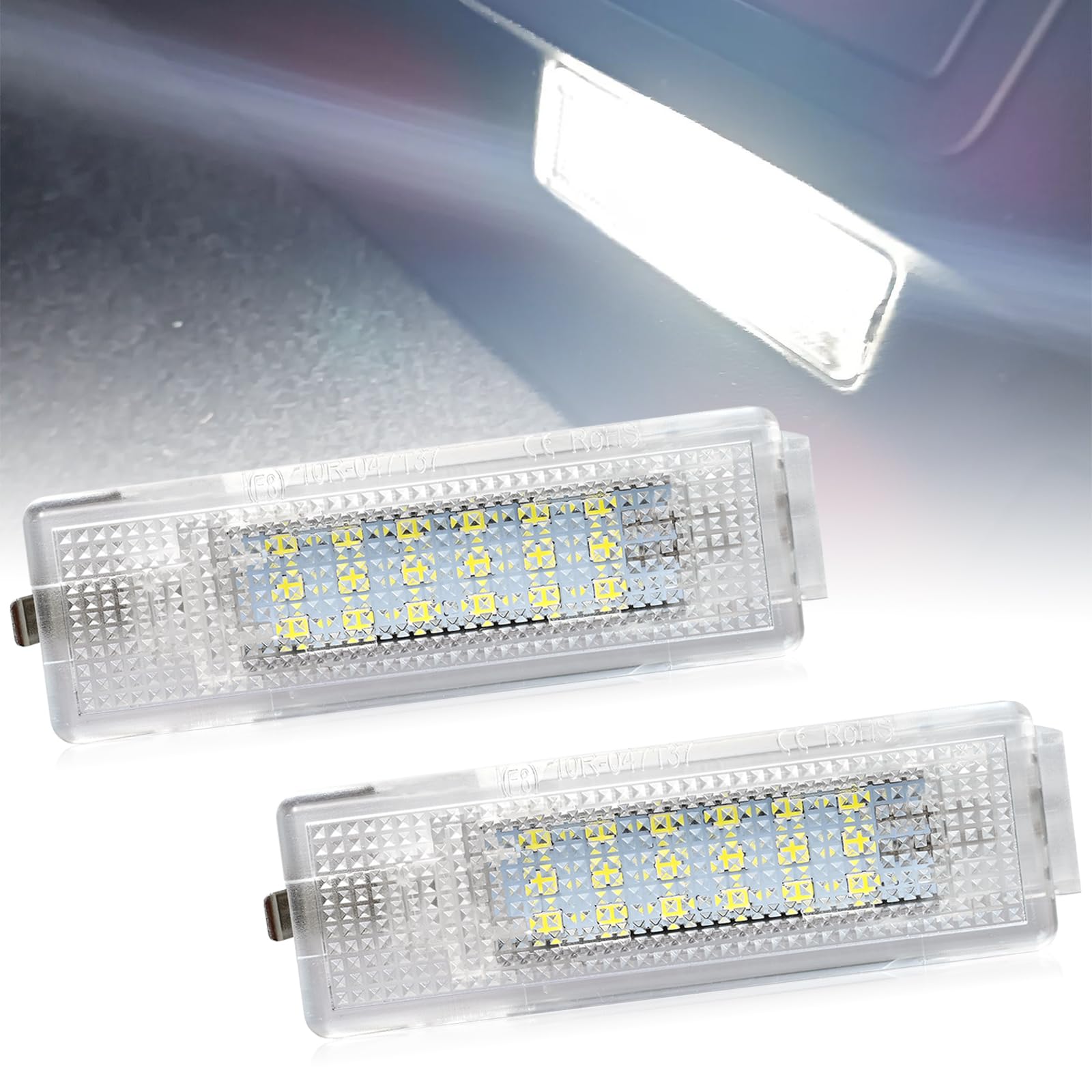 AUTOXBERT 2X LED Kofferraumbeleuchtung Innenraumbeleuchtung Kompatibel für V-W Golf Jetta Pas-sat SEAT, 18 SMD ohne Fehlemeldung PLUG&PLAY AUTOXBERT 2X LED Kofferraumbeleuchtung Innenraumbeleuchtung Kompatibel für V-W Golf Jetta Pas-sat SEAT, 18 SMD ohne Fehlemeldung PLUG&PLAY von AUTOXBERT