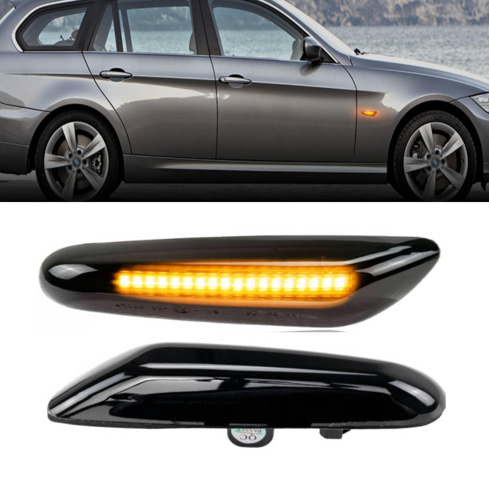 AUTOXBERT 2x LED Blinker Seitenblinker für BMW 1 Series E81 E82 E87 E88 3 Series E36 E46 E90 E91 E92 E93 5 Series E60 E61 X3 E83 X1 E84 X5 E53, Seitenleuchten mit Canbus Fehlerfrei, Schwarz AUTOXBERT 2x LED Blinker Seitenblinker für BMW 1 Series E81 E82 E87 E88 3 Series E36 E46 E90 E91 E92 E93 5 Series E60 E61 X3 E83 X1 E84 X5 E53, Seitenleuchten mit Canbus Fehlerfrei, Schwarz von AUTOXBERT