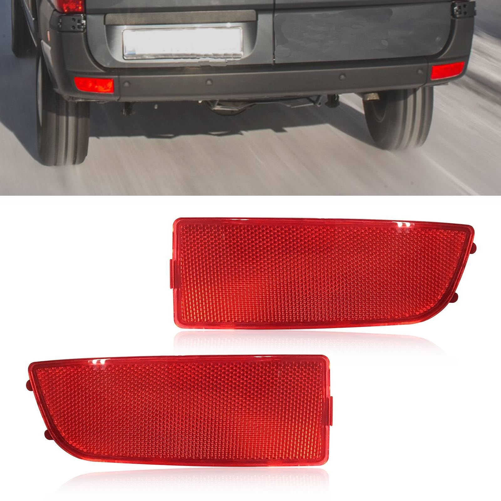 AUTOXBERT 2x Reflektor Stoßstange Rückstrahler für Mercedes Sprinter W906, für VW Cr-after Hinten Links und Rechts Rückleuchte Heckstoßstange Rückstrahler AUTOXBERT 2x Reflektor Stoßstange Rückstrahler für Mercedes Sprinter W906, für VW Cr-after Hinten Links und Rechts Rückleuchte Heckstoßstange Rückstrahler von AUTOXBERT