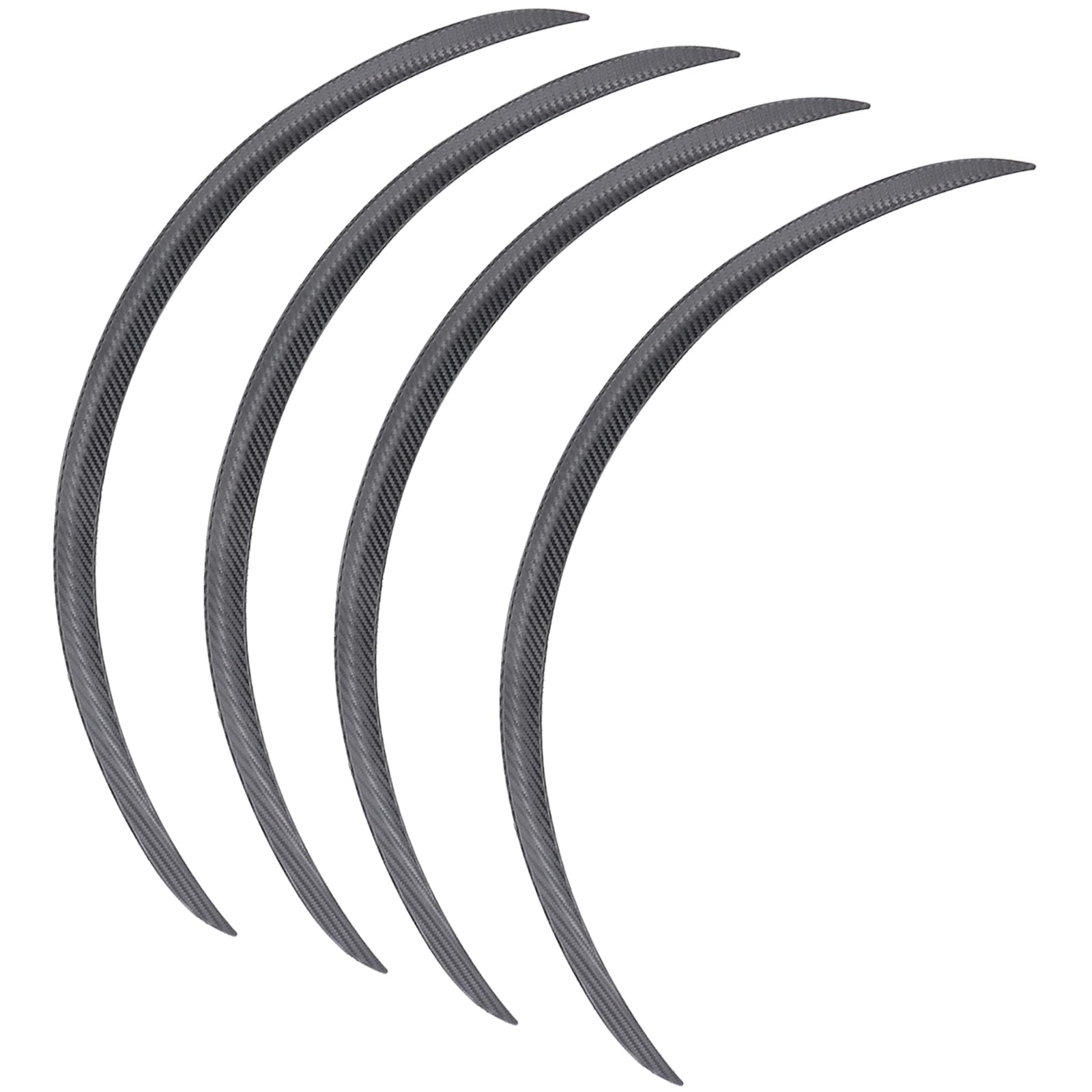 AUTOXBERT 4 Stück Kotflügelverbreiterung Universal Radlaufverbreiterungen Radkastenverbreiterung Radlauf Schutzleisten, Mudguards Auto Rad Fender Verlängerung für Auto Rad (Kohlefaser, 73cm) von AUTOXBERT