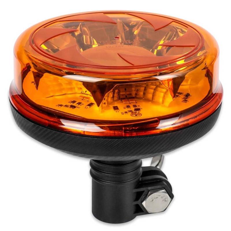 AUTOXBERT LED Rundumleuchte Warnleuchte, 4 Blinkende und 2 Rotierende Muster 12V 24V Orange für Landwirtschaftliche Anhänger Auto Traktor LKW PKW Schulbusse Nutzfahrzeuge Bagger von AUTOXBERT