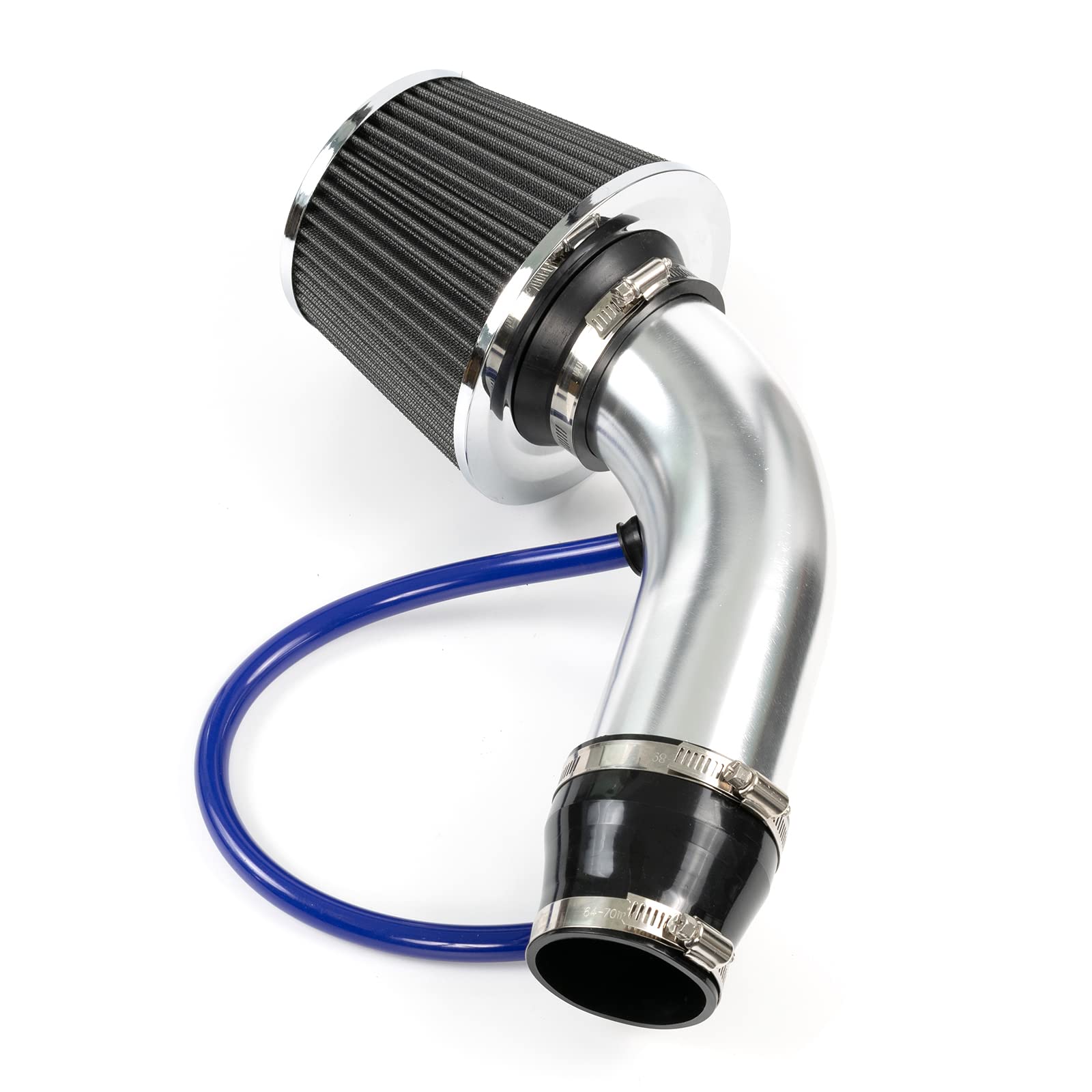AUTOXBERT Auto Sportluftfilter Kit 3 Zoll 76mm Universal Luftfilter mit Induktion Schlauch Kit Doppelschicht Aluminium Kaltluftansaugfilter Air Intake Filter Kit für Motorrad Scooter ATV Moped von AUTOXBERT