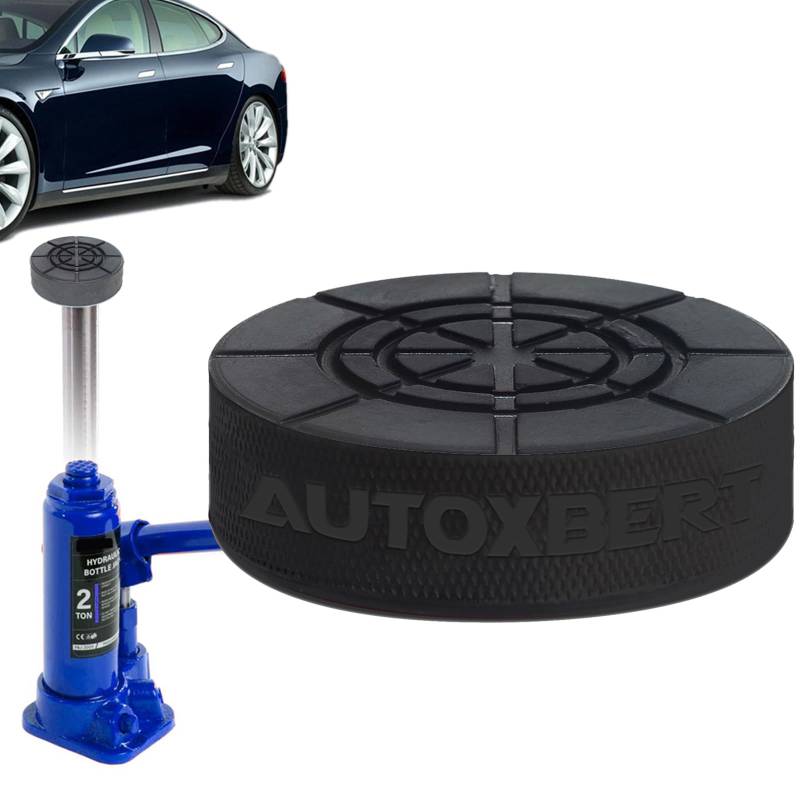 Universelle Wagenheber Gummiauflage für Hydraulisch Flaschenheber 2T und Hebebühnen Unterstellbock Gummiauflage Gummipuffer Unterlage Adapter Autozubehör von AUTOXBERT