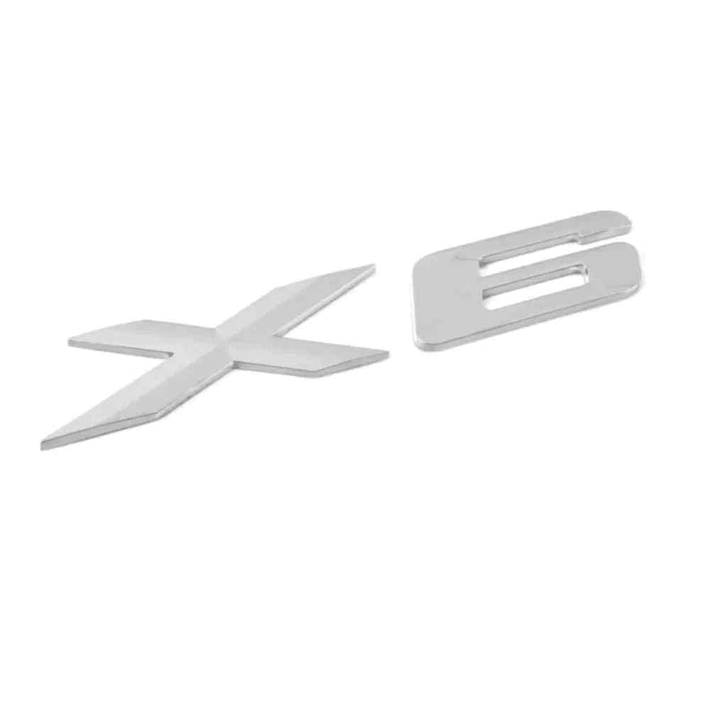 AUTOZOCO Aufkleber X6 für Kofferraumkoffer, kompatibel mit BMW (Silber) von AUTOZOCO