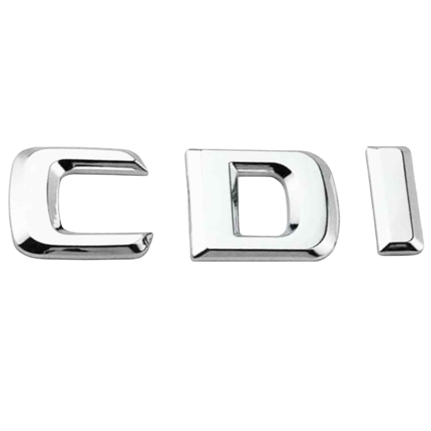 AUTOZOCO CDI Emblem Metall Aufkleber, CDI Abzeichen Passend für Rückseite selbstklebend, kompatibel mit Mercedes, CDI Aufkleber, CDI Aufkleber, Kunststoff, Silberglanz von AUTOZOCO