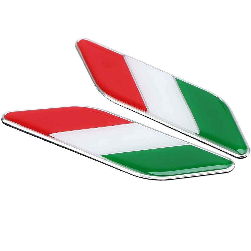 AUTOZOCO Emblem Aufkleber Flagge Italien (2 Stück) von AUTOZOCO