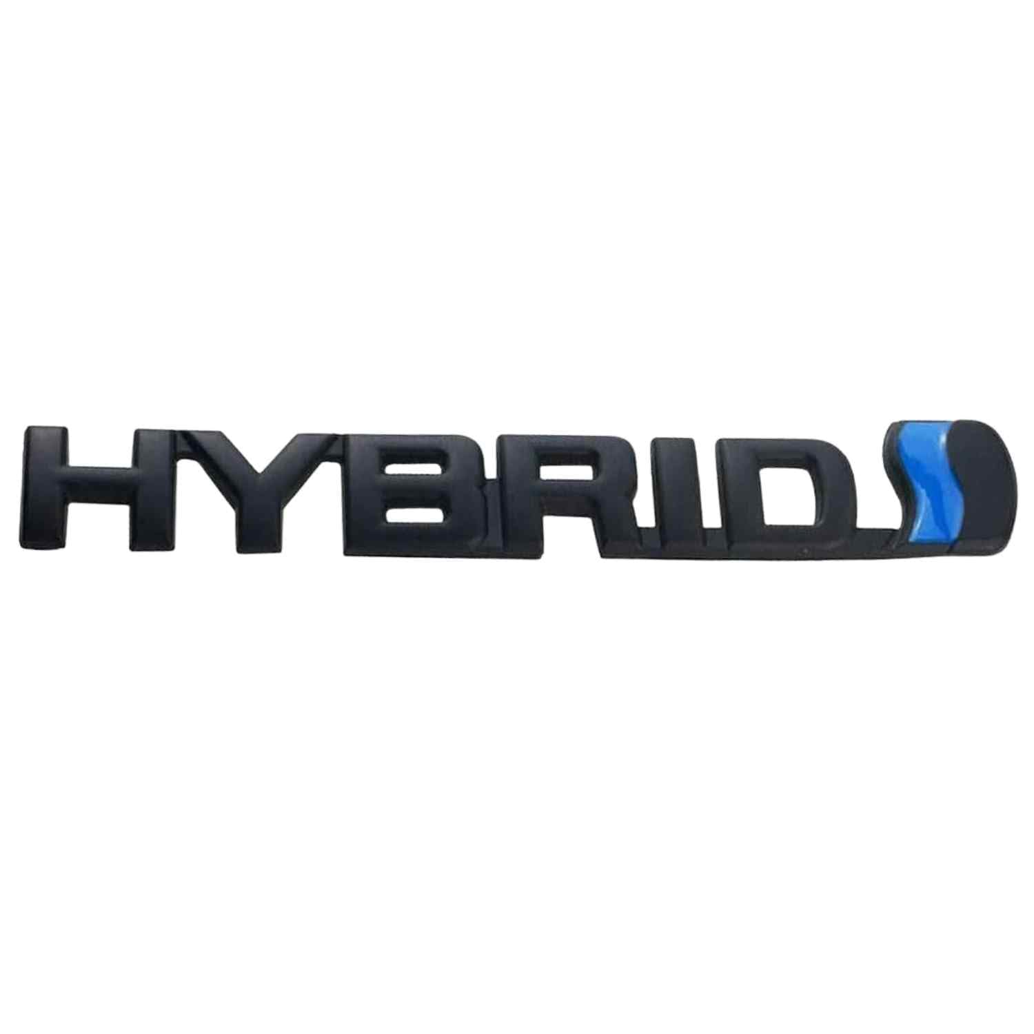 AUTOZOCO Hybrid-Emblem, Hybrid-Aufkleber, Hybrid-Aufkleber, Kofferraum-Aufkleber, Emblem für Auto, kompatibel mit Toyota, Kunststoff, 15 x 2 cm, Schwarz matt von AUTOZOCO