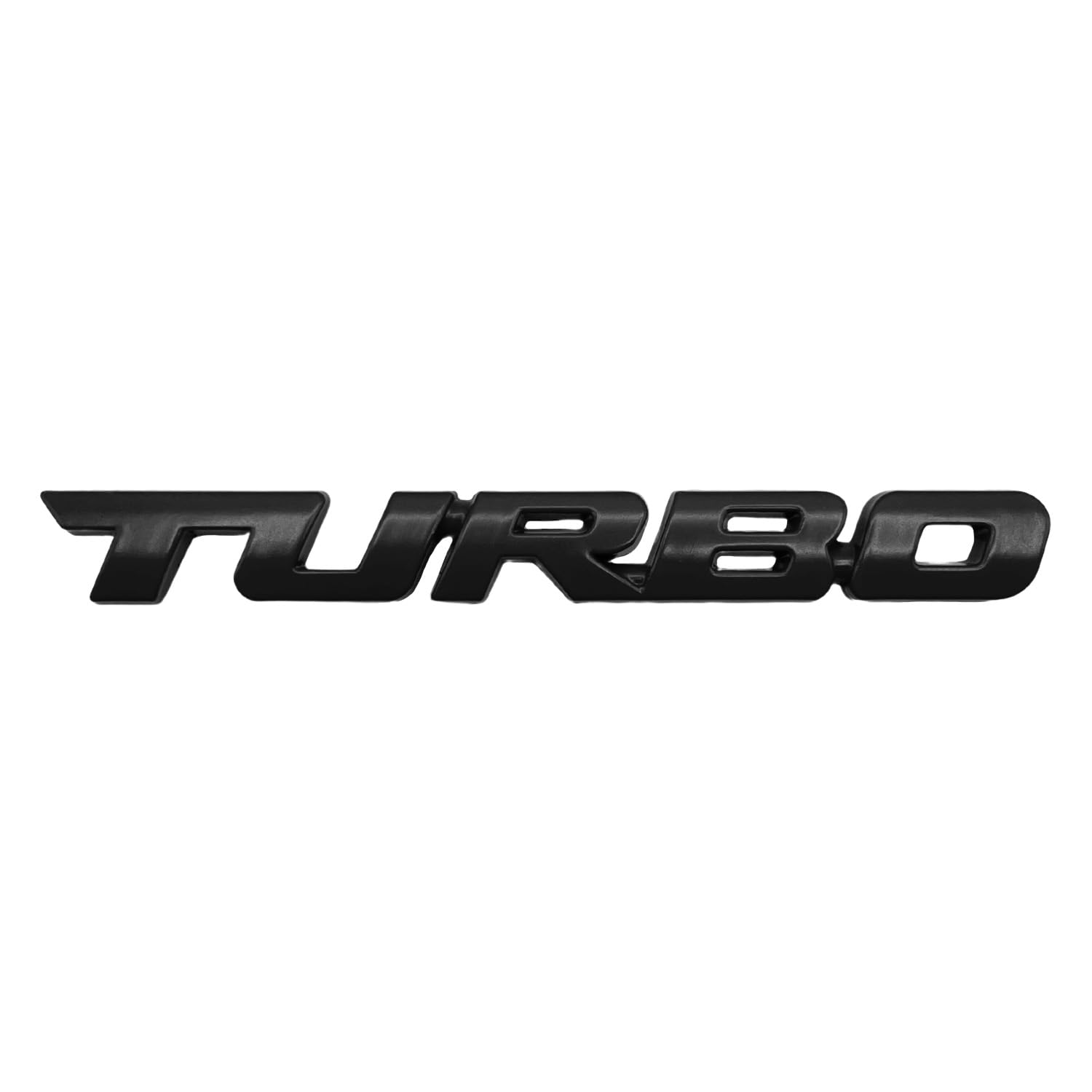 AUTOZOCO Turbo-Aufkleber, Turbo-Abzeichen, Turbo-Aufkleber, Turbo-Aufkleber, geeignet für Kofferraum und Seiten, universell, Metallmaterial, 9,7 cm Breite x 1,1 cm Höhe (schwarz) von AUTOZOCO