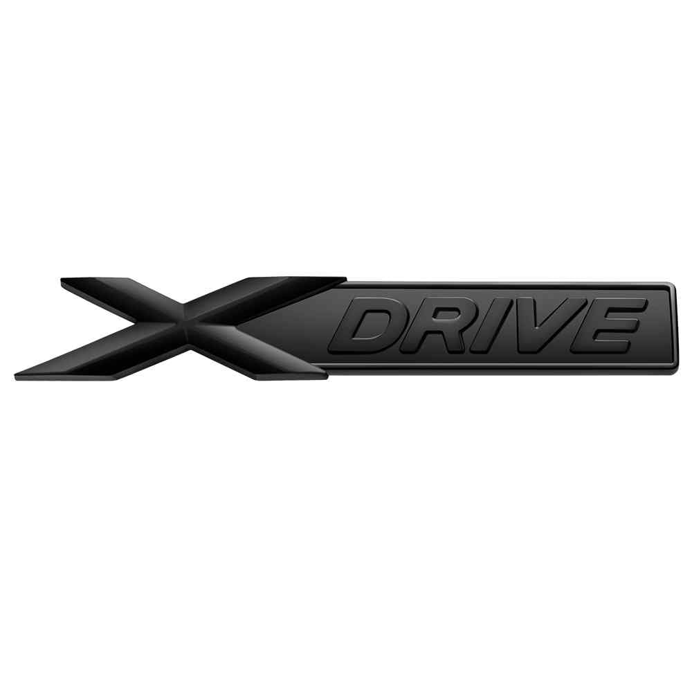 AUTOZOCO X Drive Emblem | X-Drive Emblem | X Drive Abzeichen | XDrive Aufkleber | Passend für Seitliche Kotflügel | Kompatibel mit BMW | Material ABS Kunststoff | 96 x 16 mm | Mattschwarz von AUTOZOCO