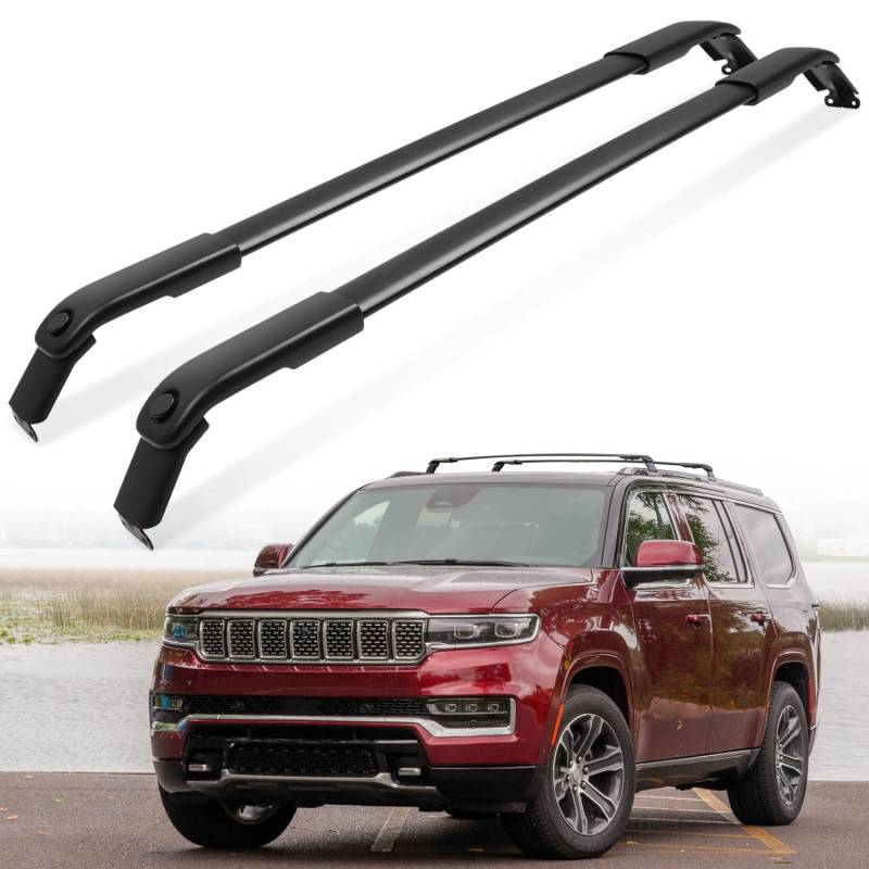 AUXPACBO Dachträger-Querstangen passend für Jeep Grand Wagoneer 2022 2023, schwarze Querstangen, Gepäckträgerstangen von AUXPACBO