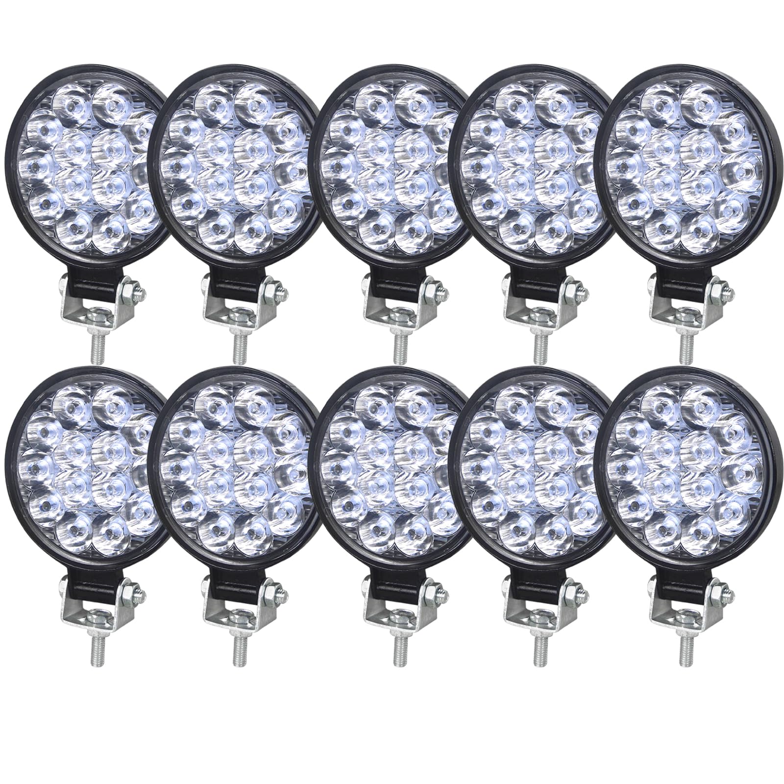 AUXTINGS 10 Stücke 4 Zoll 10 cm 42W Mini dünn LED Arbeitsscheinwerfer Flutlicht Leuchtfleck Beam LED Pods 12V 24V Zusatzscheinwerfer Offroad Nebel Lampen für LKW Traktorboot 4x4 Auto SUV ATV,IP66 AUXTINGS 10 Stücke 4 Zoll 10 cm 42W Mini dünn LED Arbeitsscheinwerfer Flutlicht Leuchtfleck Beam LED Pods 12V 24V Zusatzscheinwerfer Offroad Nebel Lampen für LKW Traktorboot 4x4 Auto SUV ATV,IP66 von AUXTINGS