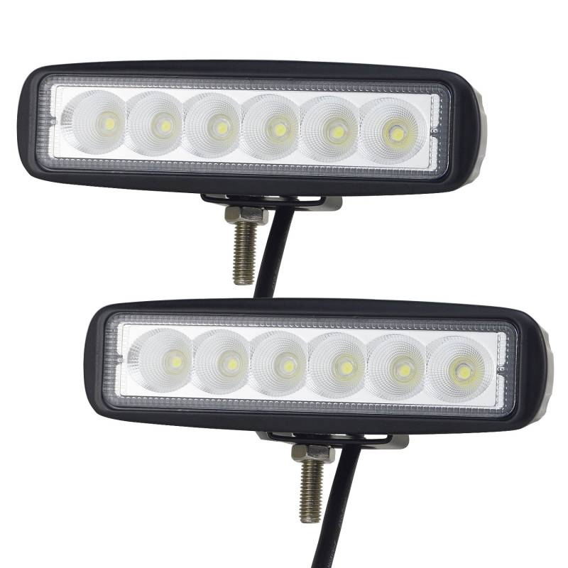 AUXTINGS 2 x LED-Arbeitsleuchte, 15,2 cm, 18 W, Nebelscheinwerfer, Flutlicht und Strahler, für Geländewagen, LKW, SUV, Allradantrieb von AUXTINGS