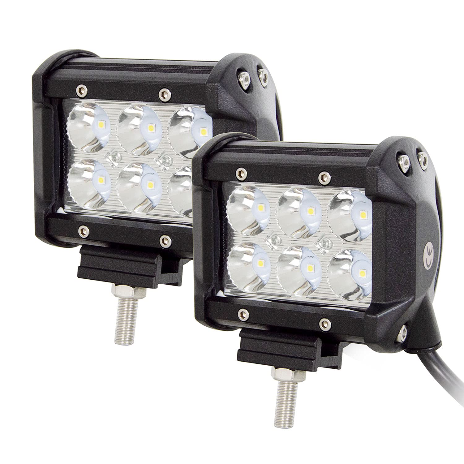 AUXTINGS 4 inch 18W Spot LED Work Light Bar Driving Lamp 1440LM 6000K,2 Piece von AUXTINGS