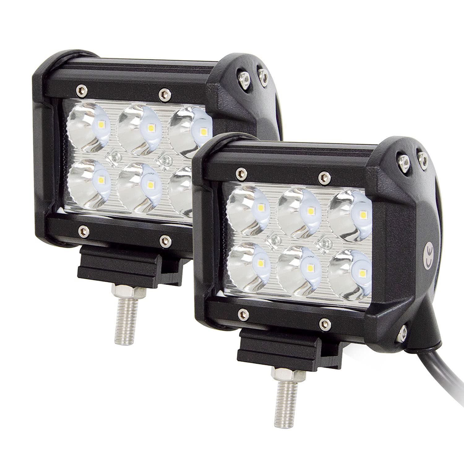 AUXTINGS 4 inch 18W Spot LED Work Light Bar Driving Lamp 1440LM 6000K,2 Piece AUXTINGS 4 inch 18W Spot LED Work Light Bar Driving Lamp 1440LM 6000K,2 Piece von AUXTINGS